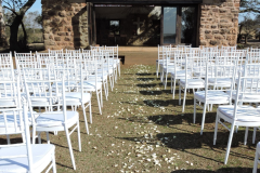 Figtree Barn Weddings Tala Seating View Altar Outside